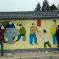 能做即是福新疆石河子新城学校室内外墙体彩绘