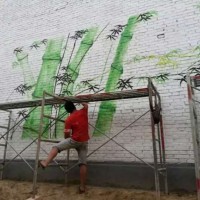 走路靠自己新疆阿拉尔团场墙体彩绘教程